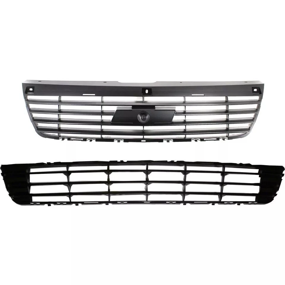 New Front Bumper Upper Lower Grille Set 2pc Fits 2006 2007 2008 CHEVROLET MALIBU Foto 2 de 4