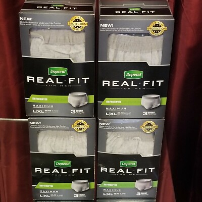 Depend Real Fit Men Underwear Briefs Maximum Absorbency 