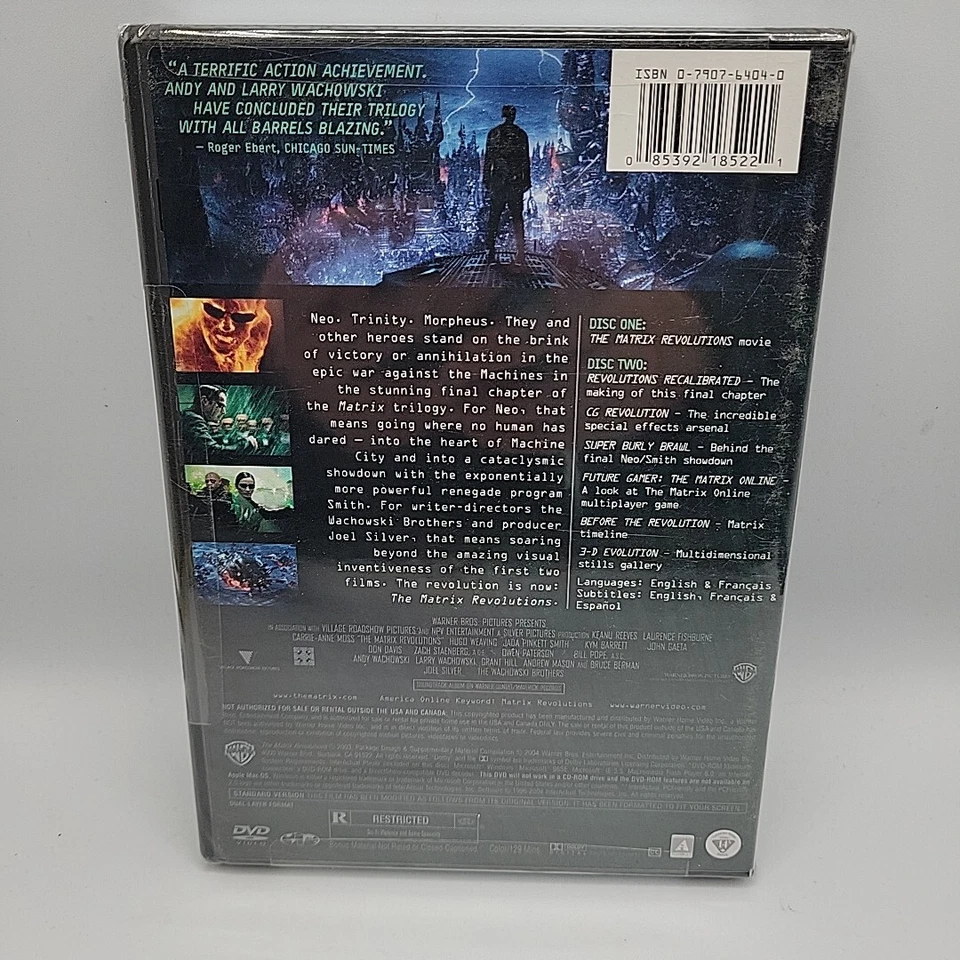The Matrix Revolutions (DVD, 2004, 2-Disc Set, Full Screen) NEW - Image 2 of 4