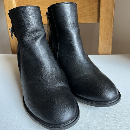 Stivaletti neri Next Forever Comfort taglia 7 tacco a blocco con cerniera - Foto 7 di 12