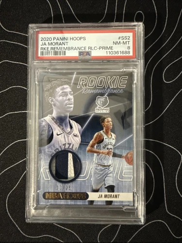 Ja Morant Rookie Remembrance Game Worn Patch PSA 13/25 2020 Hoops #SS2 SSP