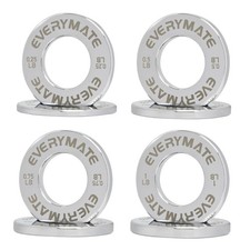 EVERYMATE Chrome Fractional Weight Plates Set of 8 Micro Weight Plate Pair of 0.