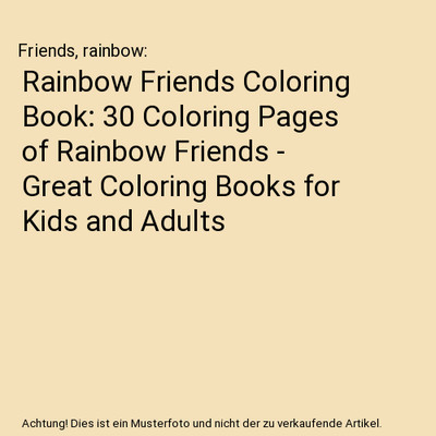 Rainbow Friends Coloring Book: 30 Coloring Pages of Rainbow Friends - Great Colo