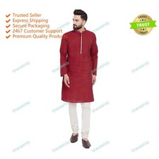 Mens Kurta Kurta New Fancy Kurta Mens Traditional Kurta Color Red
