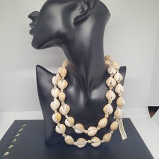Vintage Puka Shell Necklace Handmade Philippines Multi-Strand Natural Beaded
