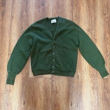 70s Arnold Palmer Robert Bruce Alpaca Wool Cardigan Sweater Green Mens M Cobain