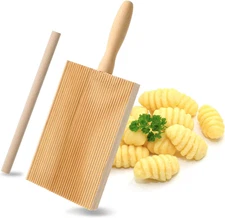 Gnocchi Board & Ravioli Rolling Pin Wooden Pasta Making Tools Set