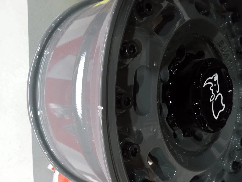 4 - Blemished 18x9.5 Gray Wheel Black Rhino Axle 8x6.5  -18 - Image 4 of 4