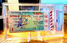 1969 World Series Game 1 Ticket - Stub Nolan Ryan Autograph PSA 10 / Authentic