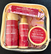 Trader Joe's Berry Glow Body Set-Body Mist Body Wash & Body Butter Set