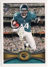 2012 Topps Image Variation Justin Blackmon Rookie Card RC SP #240 Jaguars. rookie card picture
