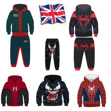 Spiderman Into the Spider Verse Miles Morales Cosplay kids Hoodie Jacket Gifts