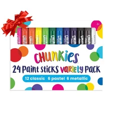Chunkies 24 Paint Sticks For Kids, Tempera Paint Sticks Variety Set, Includes...