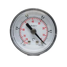 Vakuummeter &Oslash;40mm, Skala in bar & cmHg - r&uuml;ckseitiger Anschluss