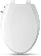 Elongated Bidet Toilet Seat with Quiet-Close, Non-Electric Bidet Mode with Du...