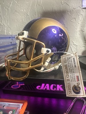 St Louis Rams NFL Ridell Chrome Limited Edition 24k Gold Mini Helmet #0614/3000