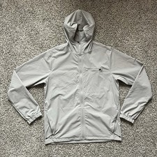 Vuori Men's Excursion Ripstop Jacket Fog Tan Grey Golf Size Large