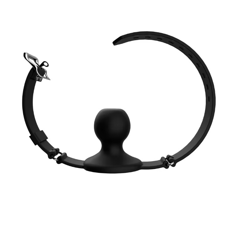 Silikon Knebel mit offenem Mund Atmungsaktiv Ballknebel Verstellbarer Gürtel für Paare