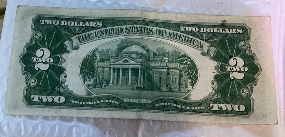 1953-A Red Seal $2 Dollar Bill Note A48909081A Very Nice! - Image 3 of 4