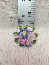 Vintage Aynsley Bone China Floral Posy Brooch Pin Made in England