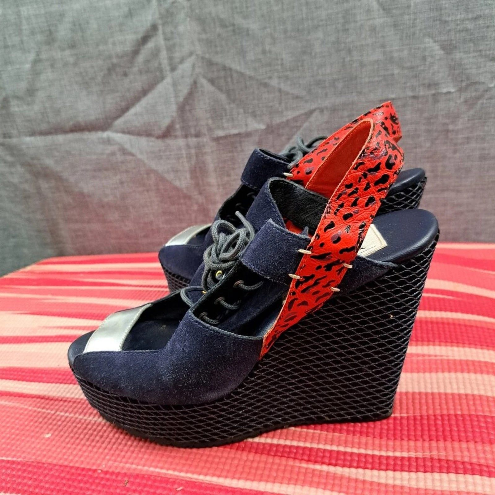 RARA zeppa Adidas X apertura ceramica stringata plateau taglia 9 donna