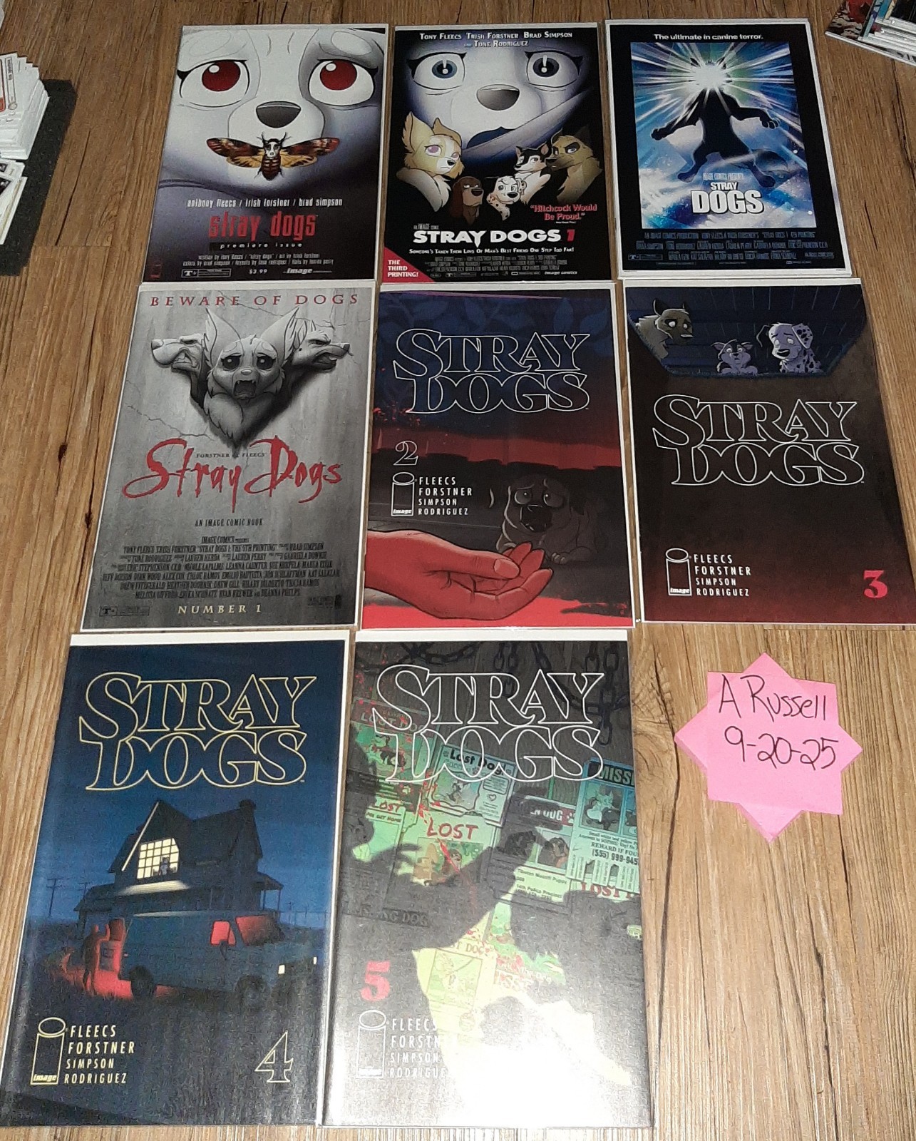 STRAY DOGS #1-5 Complete Set + 2nd, 3rd, 4th, & 5th Print + Dog Days #1-2 Image