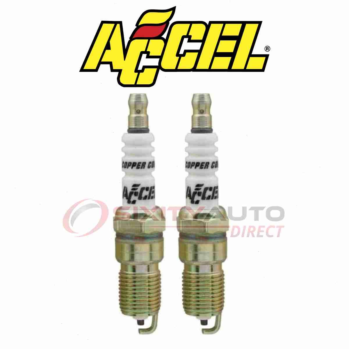 2 pc ACCEL Spark Plug for 2001-2002 GMC Sierra 2500 HD 6.0L V8 - Ignition ud