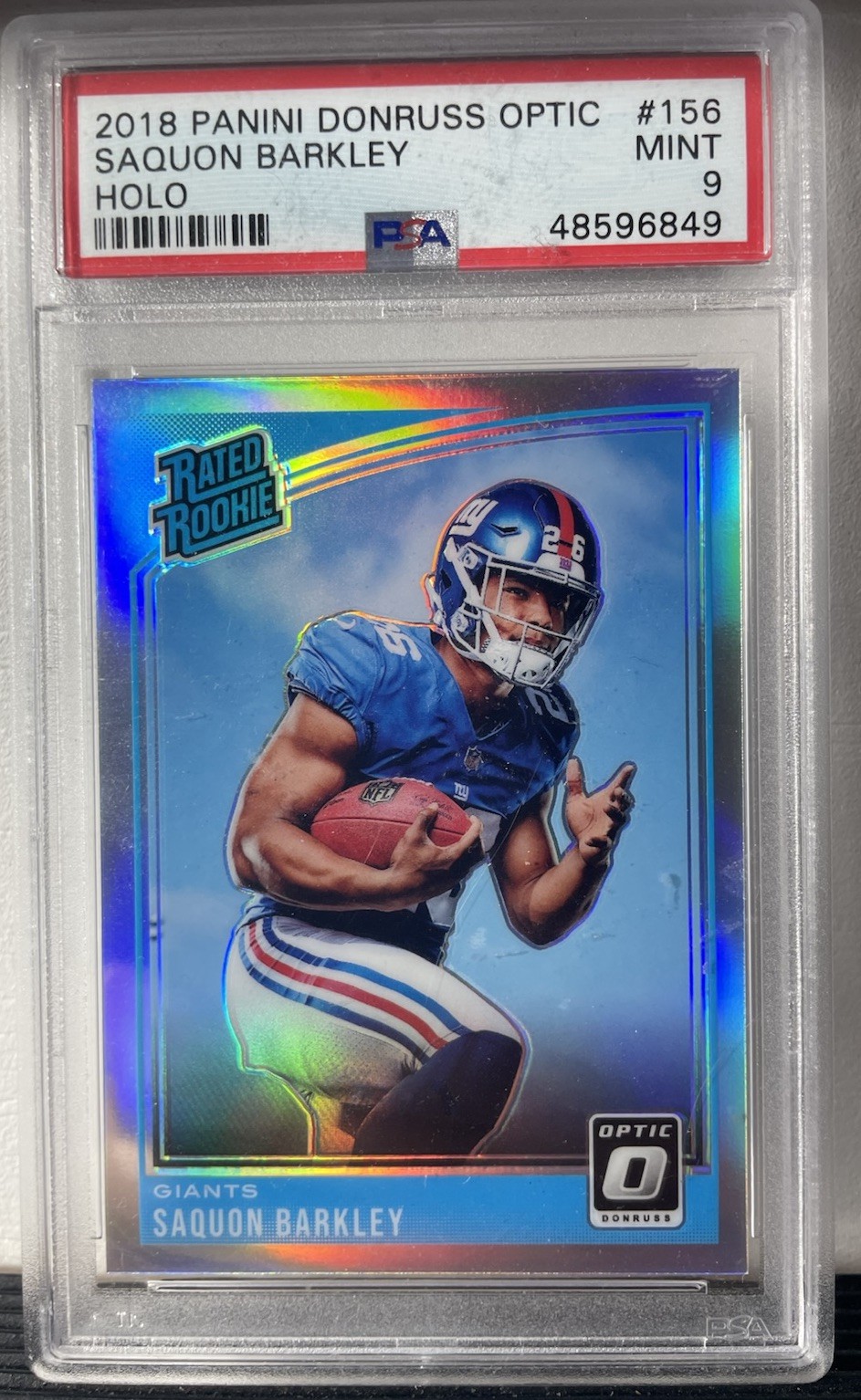 Saquon Barkley Panini Donruss Optic #156 Holo