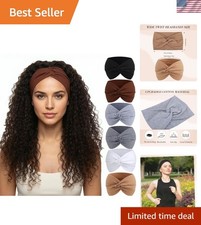 Fashion-Forward 6 Inch Wide Turban Headbands - Pack of 6 in Bohemian Colors