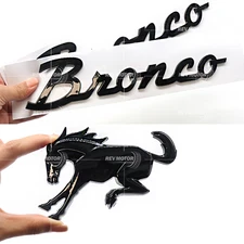3X Gloss Black Tailgate Fender Classic Emblem Badge for 21-24 Bronco Accessories