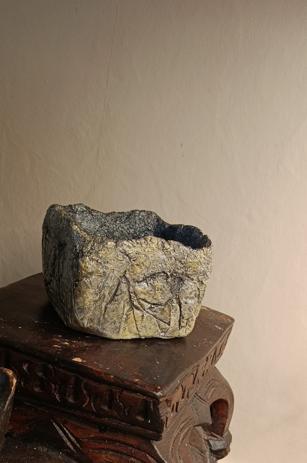 Pot en pierre anti-pourrissement racines pour cactus et succulente sensible