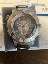 Tiffany & Co. T-57 Chronograph Quartz Date Round Watch Overhauled 18cm Authentic