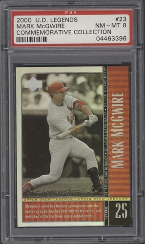 2000 UD Legends Comm. Coll. Mark McGwire #23 PSA 8 SP #091/100