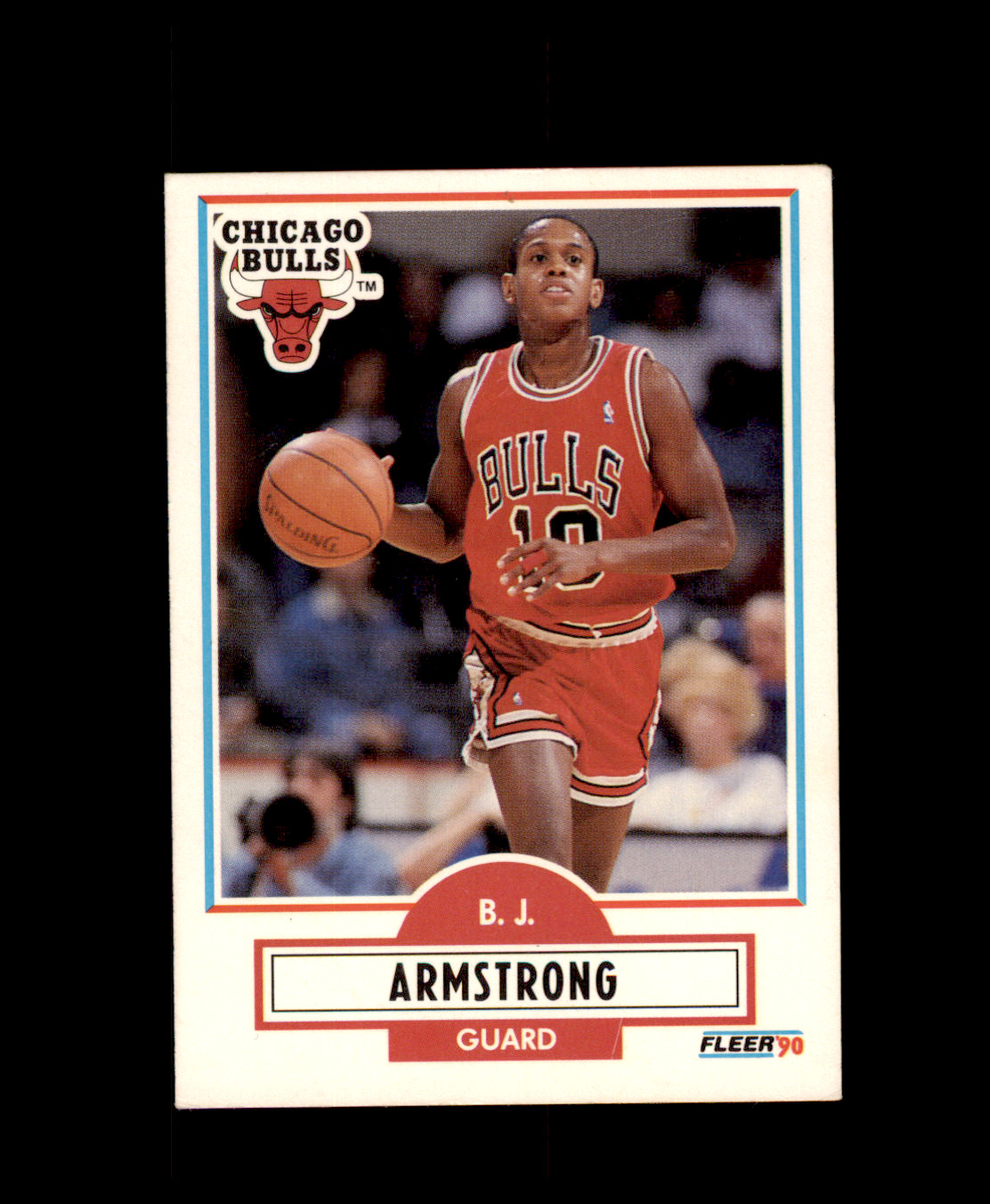 1990-91 Fleer #22 B.J. Armstrong RC Chicago Bulls Iowa Hawkeyes