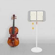 Podium Stand 36-55in Acrylic Lectern Adjustable Angles/Height Non-slip Base