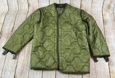 Military Army Cold Weather Coat Liner Green Quilted 8415-00-782-2886 Size XS