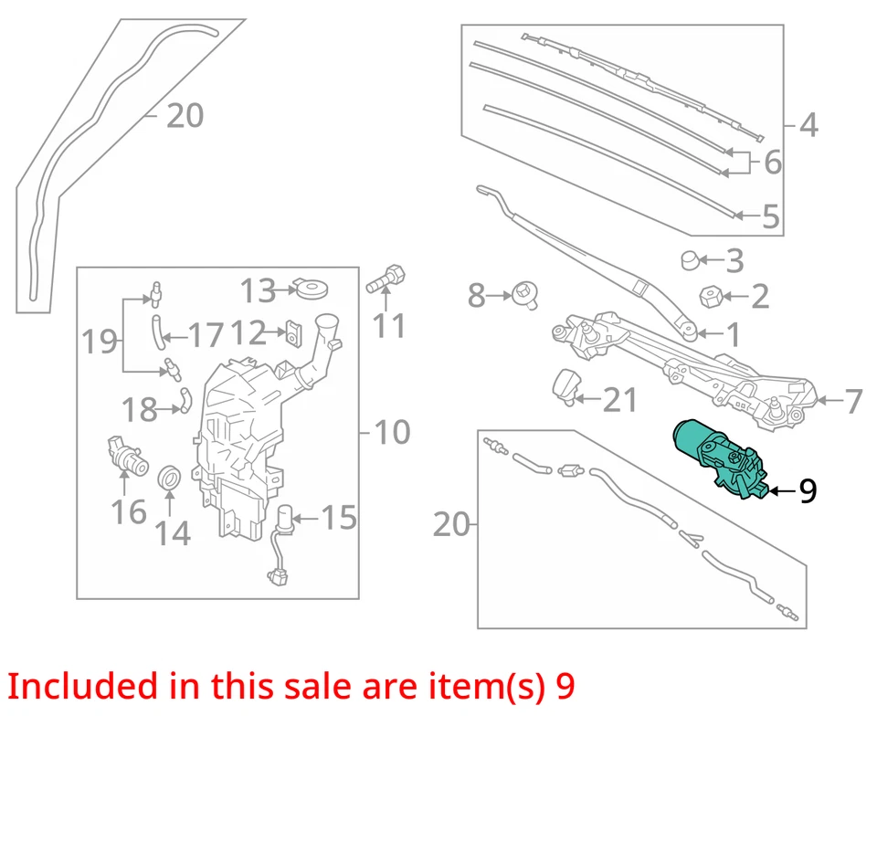 Mazda 3 2011 motor limpiaparabrisas delantero fabricante de equipos originales 119 k millas - LKQ397751945 Foto 4 de 4