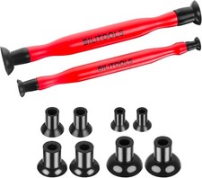 2PCS Valve Lapping Kit with 8 Suction Plates 4 Size, Grinding 2pcs, Red