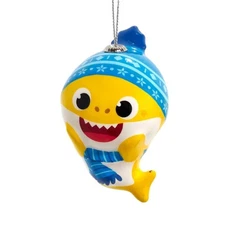 Kurt Adler Styrofoam/Decoupage Ornament for Christmas Tree, Ollie Baby Shark