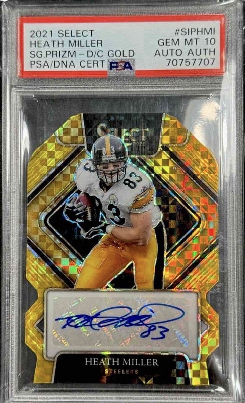 2021 Select Heath Miller Gold Die Cut Auto Psa 10 /10