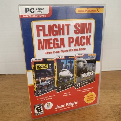 pc FLIGHT SIM MEGA PACK Expansion For Simulator X DVD Read Description