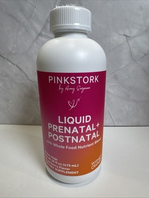 Pink Stork Liquid Prenatal Postnatal Mixed Berry 16oz 473ml Organic Sealed New