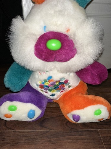 Jelly Bean Bunny Rabbit Plush ColorBlock Purple Orange Jellybean Face ...