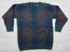 Vintage 90s Paul Harris Mohair Blend Sweater Women's M Shoulder Pads Plaid