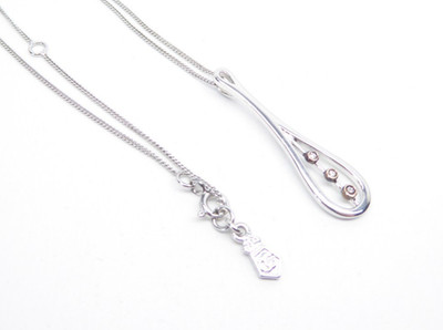 Clogau Gold Silber & 9 kt Rotgold Diamant Königskrone Anhänger & 22'' Kette