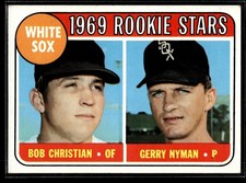 White Sox 1969 Rookie Stars Bob Christian / Gerry Nyman 1969 Topps Card #173. rookie card picture
