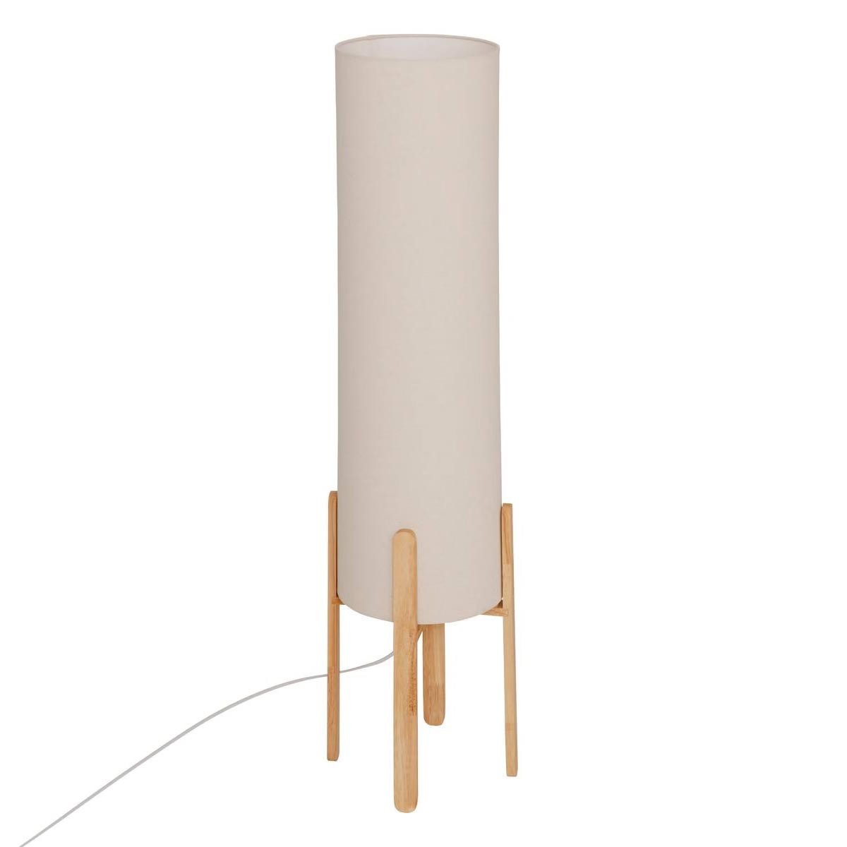 Lampadaire en bois Rafa beige de 107cm pour un coin lecture cosy
