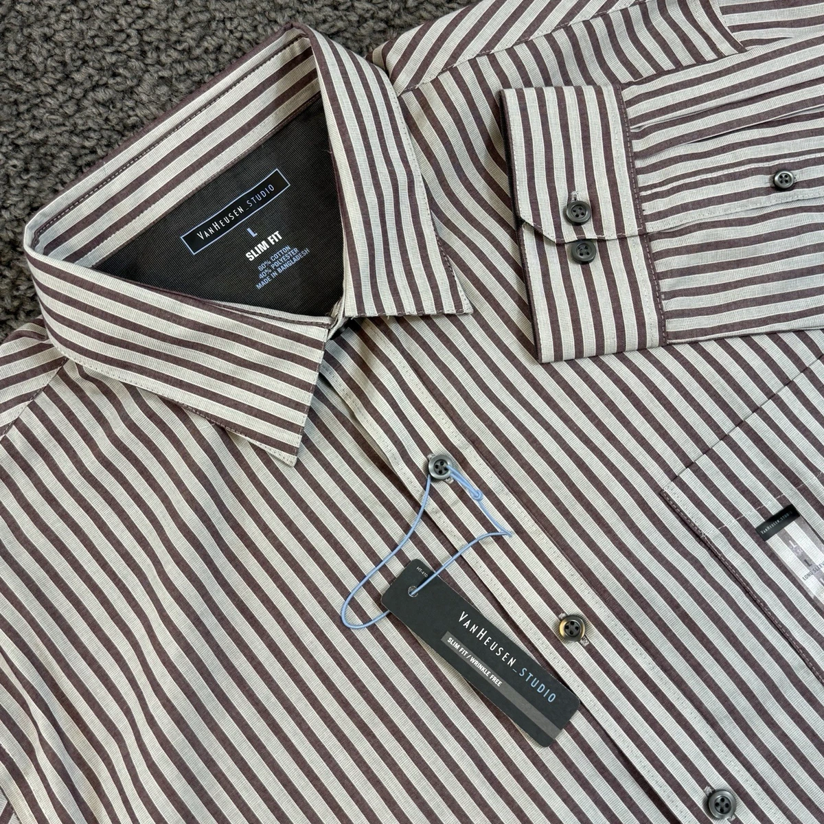 Van Heusen Slim Dress Shirts for Men for sale | eBay