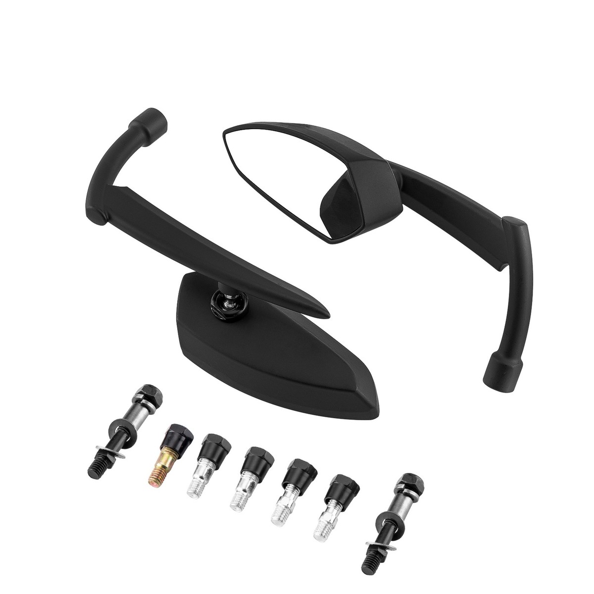 10mm Scythe Style Rear Side View Mirrors For Kawasaki Dirt Street