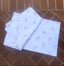Pottery Barn Kids TWIN FLAT SHEET Unicorns  Polka Dots